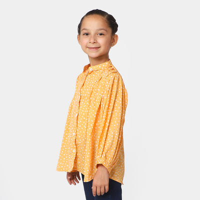 Girls Casual Top Pleated | L.Mustard