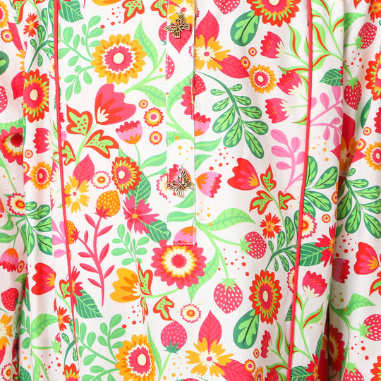 Girls Cotton Digital Printed Kurti Floral | Multi