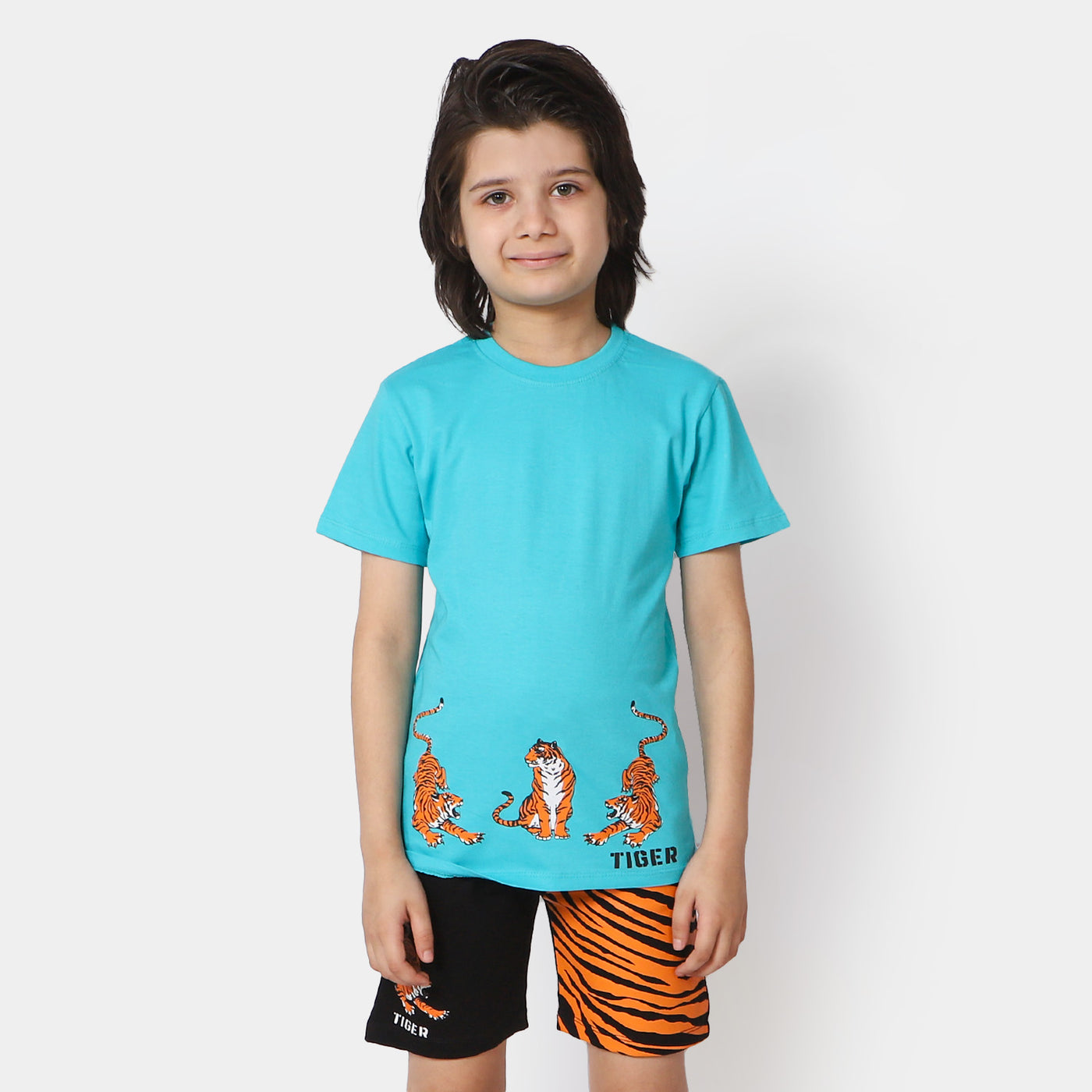 Boys 2 PCs Suit Tiger| Blue/Black