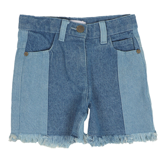 Girls Short Denim 2 Shades - Mid Light