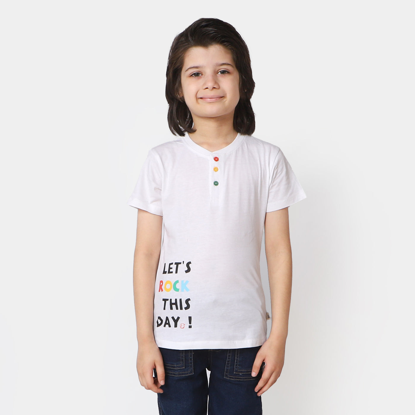 Boys T-Shirt Lets Rock - White