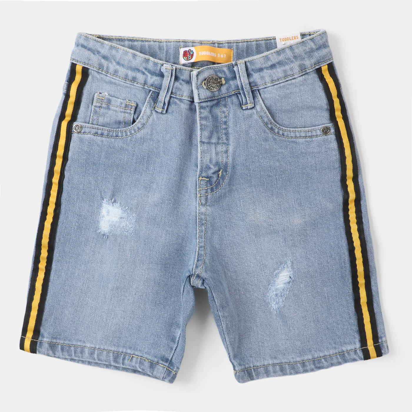 Boys Denim Short Tape - Ice Blue