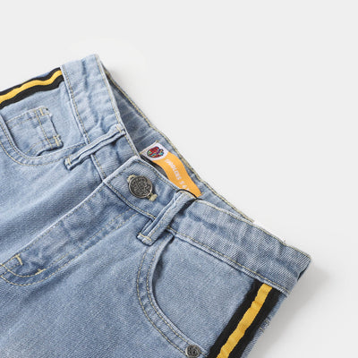 Boys Denim Short Tape - Ice Blue