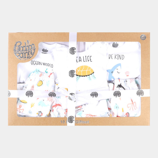 Infant Boys 10Pcs Set Marine - White