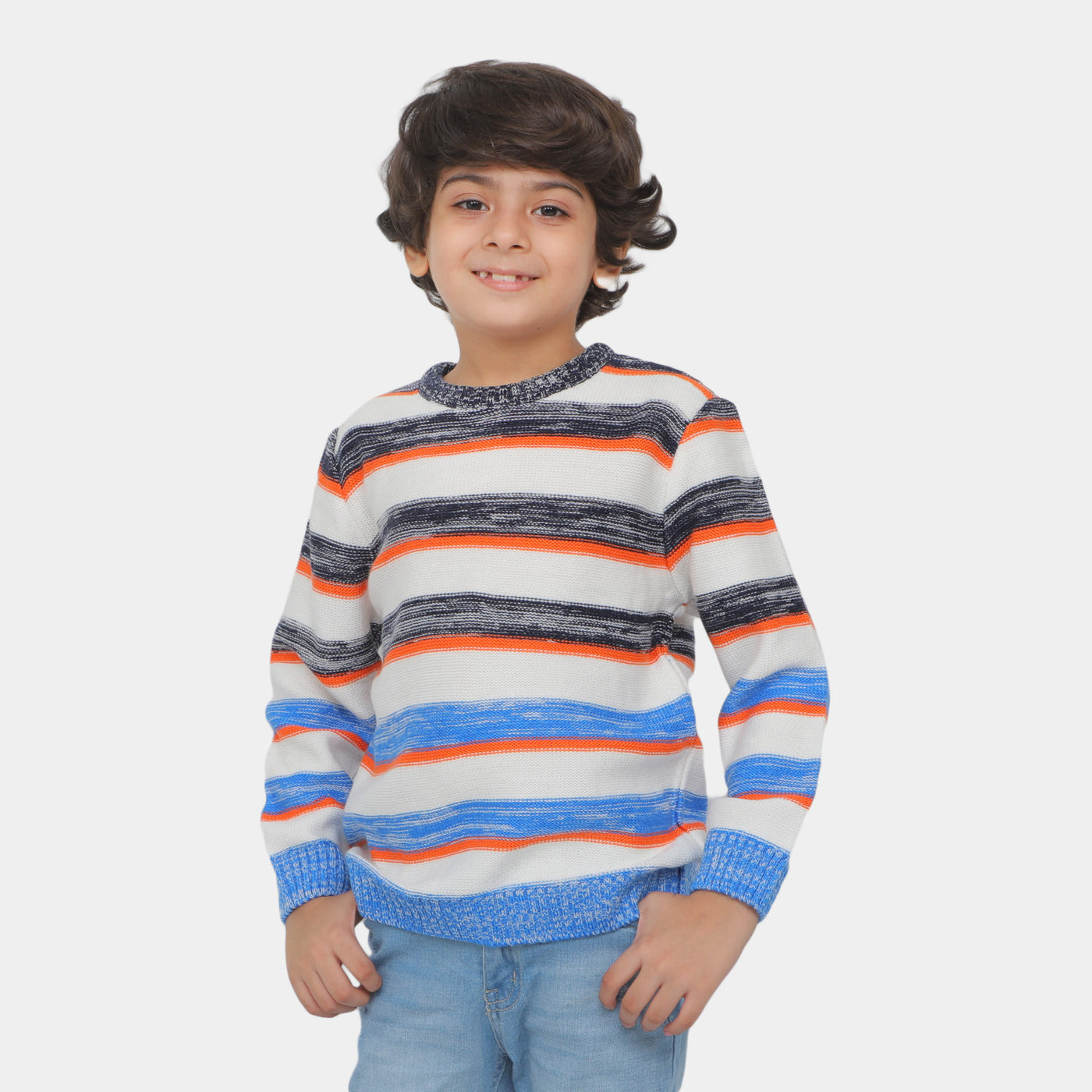 Boys Sweater Yarn Dyed - Mix