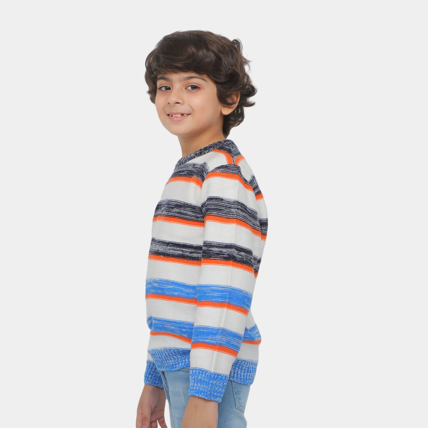 Boys Sweater Yarn Dyed - Mix