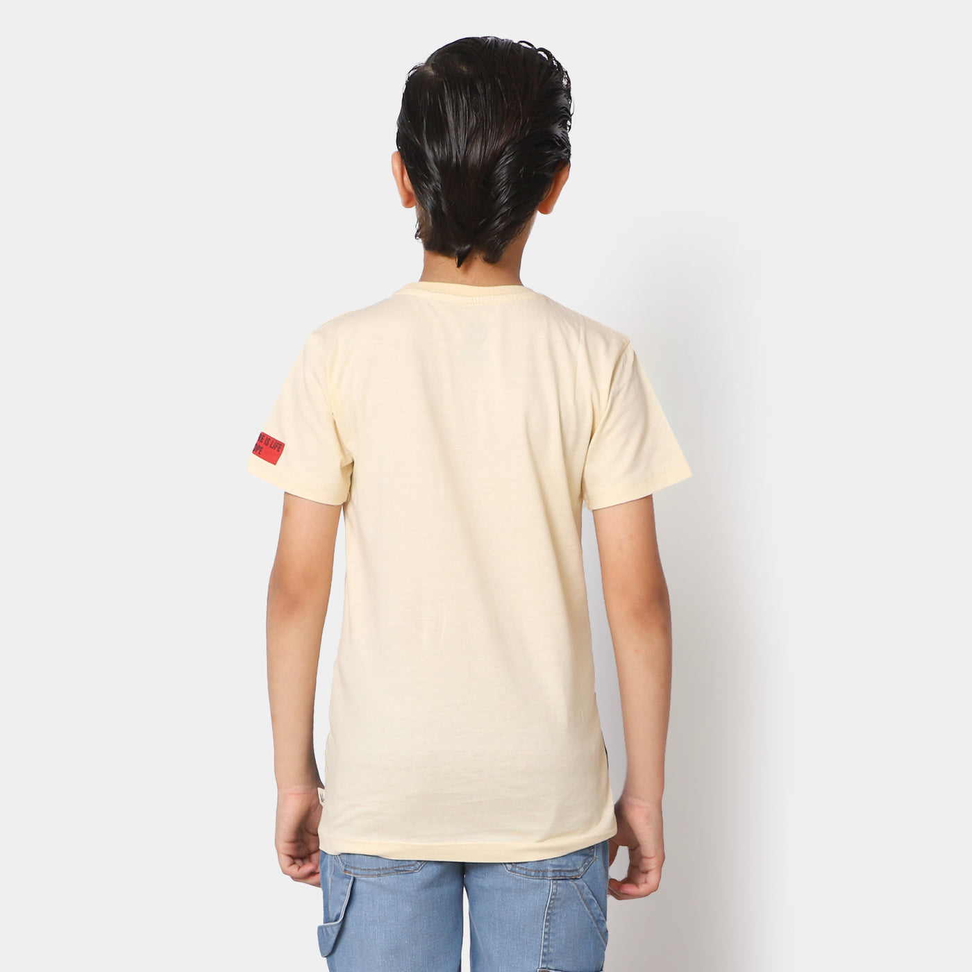 Boys Cotton T-Shirt Be Yourself - Cream