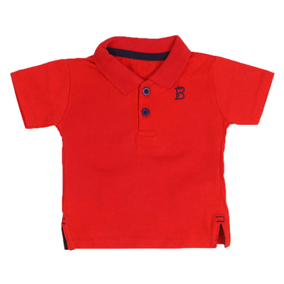 Boys Polo Plain Jersey - Red