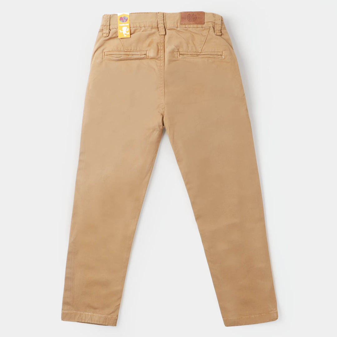 Boys Cotton Pant Basic - BEIGE