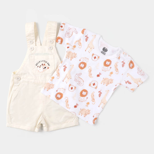 Infant Boys Suit Safari Animal - B/White