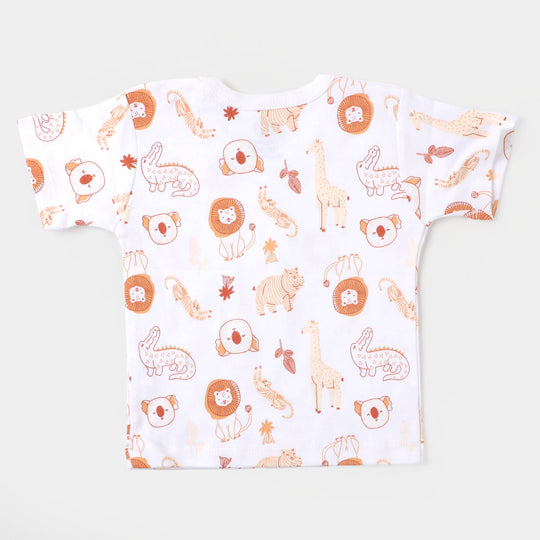 Infant Boys Suit Safari Animal - B/White