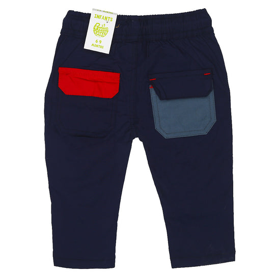 Infant Boys Pant Cotton Little Monster - Navy