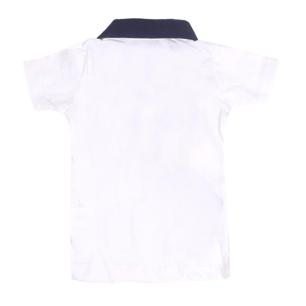 Infants Boys Suit 2 Pcs Star Embroidered - White
