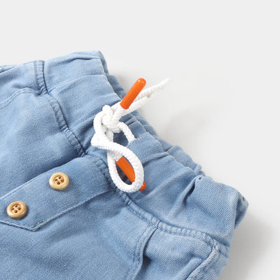 Infant Boys Denim Short Super Hero - Ice Blue