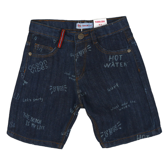 Boys Short Denim Beach Vibes - Mid Blue