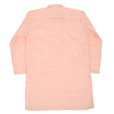 Boys Embroidered Kurta Pajama Suit Diamond - Peach