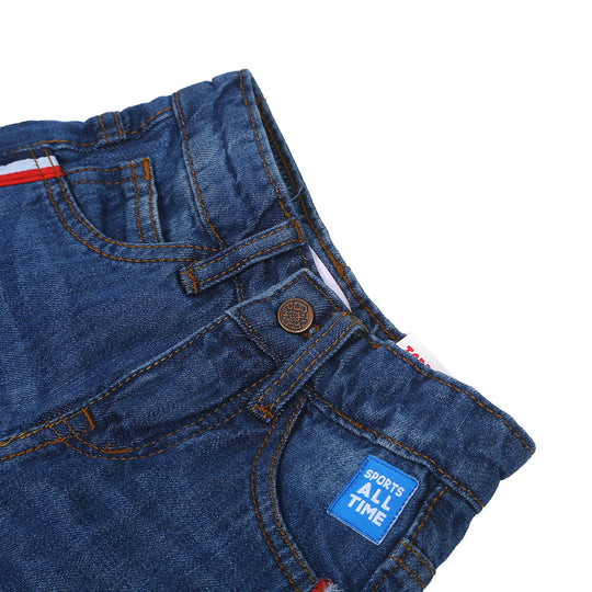 Boys Short Denim Sports All Time - Mid Blue