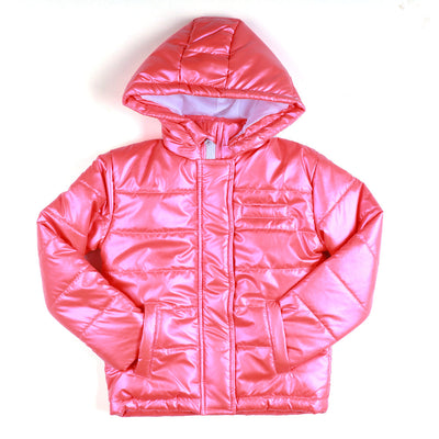 Infant Puffer jacket For Girls - Hot Pink