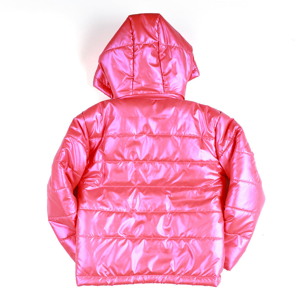 Infant Puffer jacket For Girls - Hot Pink