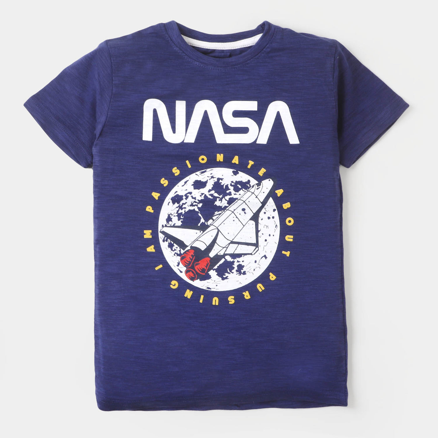 Boys Slub Jersey T-Shirt Nasa - Navy