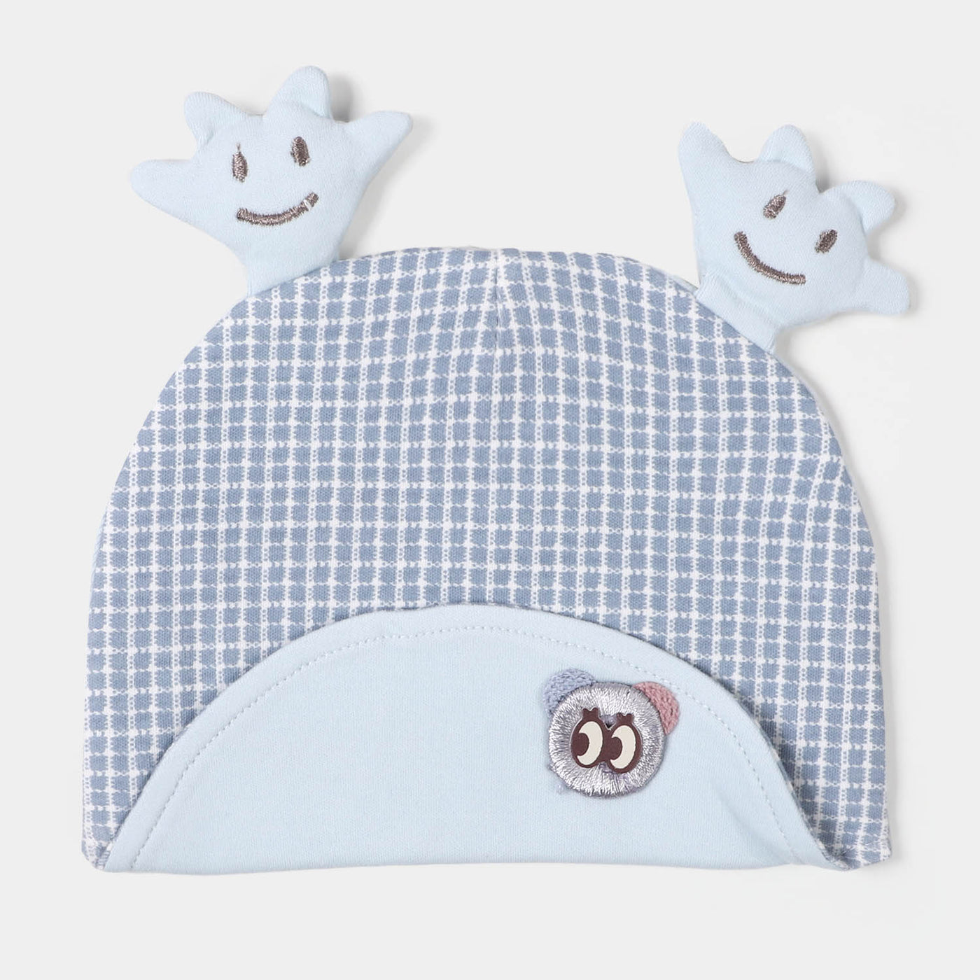 Baby Cap/Hat 6-9M | Check Blue