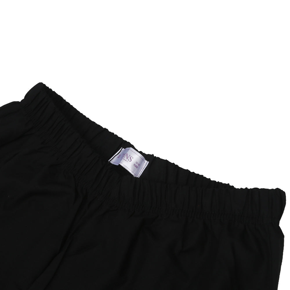 Girls Trouser 3 Laces Culottes - BLACK