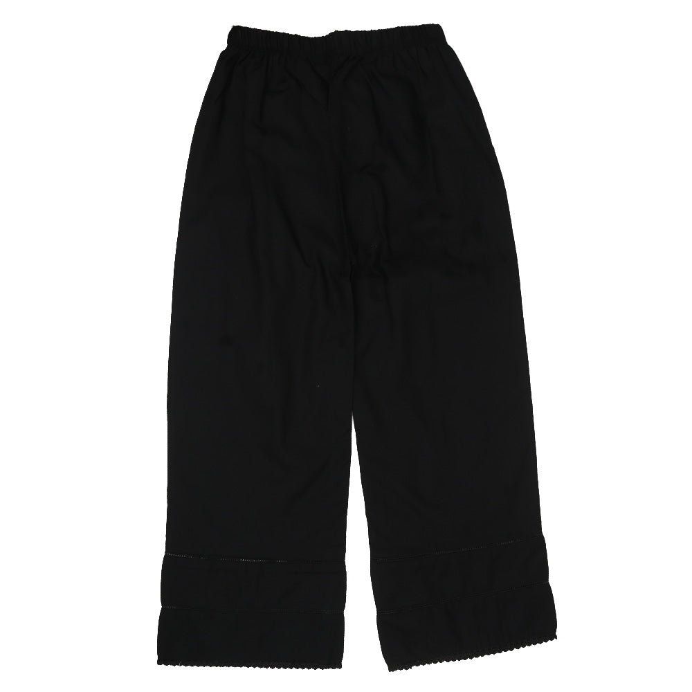 Girls Trouser 3 Laces Culottes - BLACK