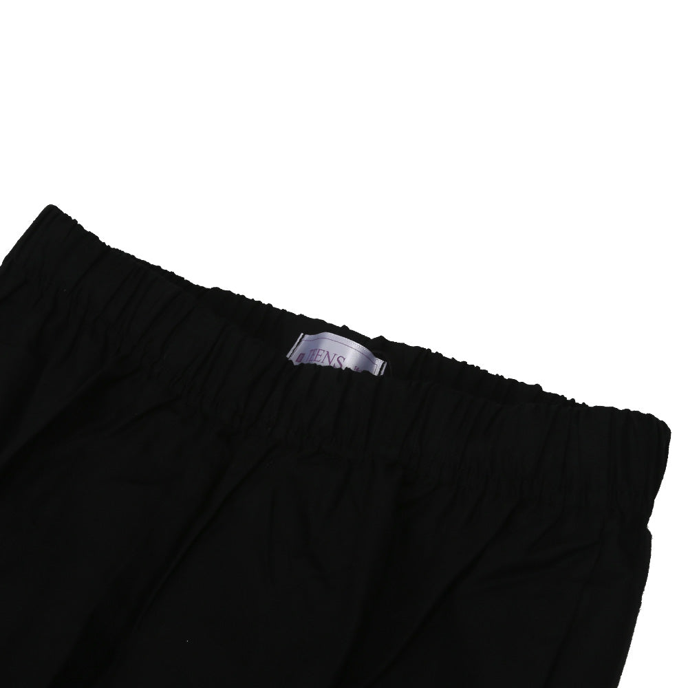 Girls Trouser Pearl Button - BLACK