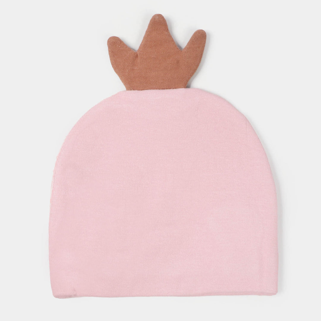 Baby Cap/Hat 6-9M | Bear Pink