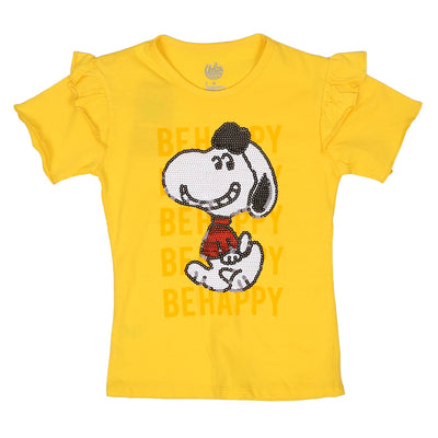 Girls Character T-Shirt - Yellow