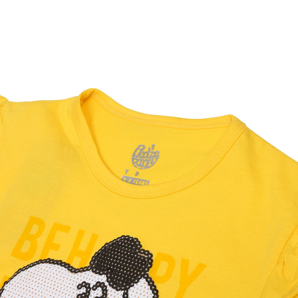 Girls Character T-Shirt - Yellow