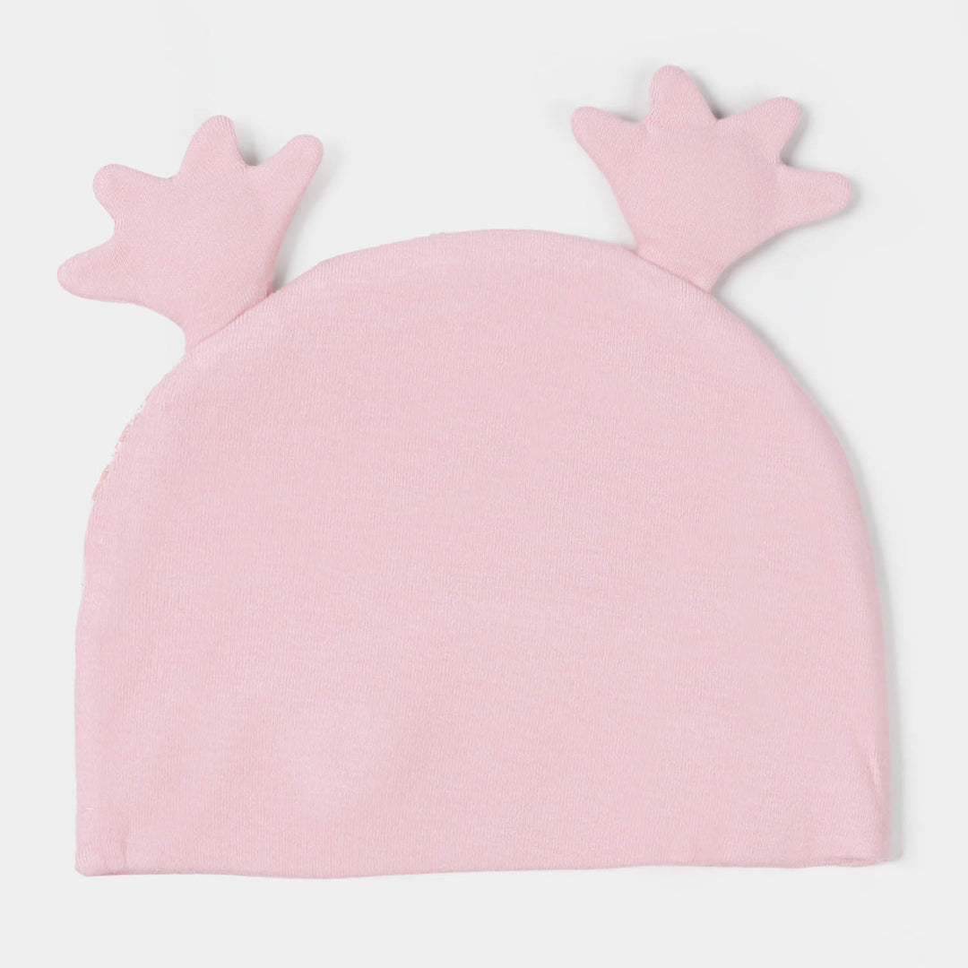 Baby Cap/Hat 6-9M | Check Pink