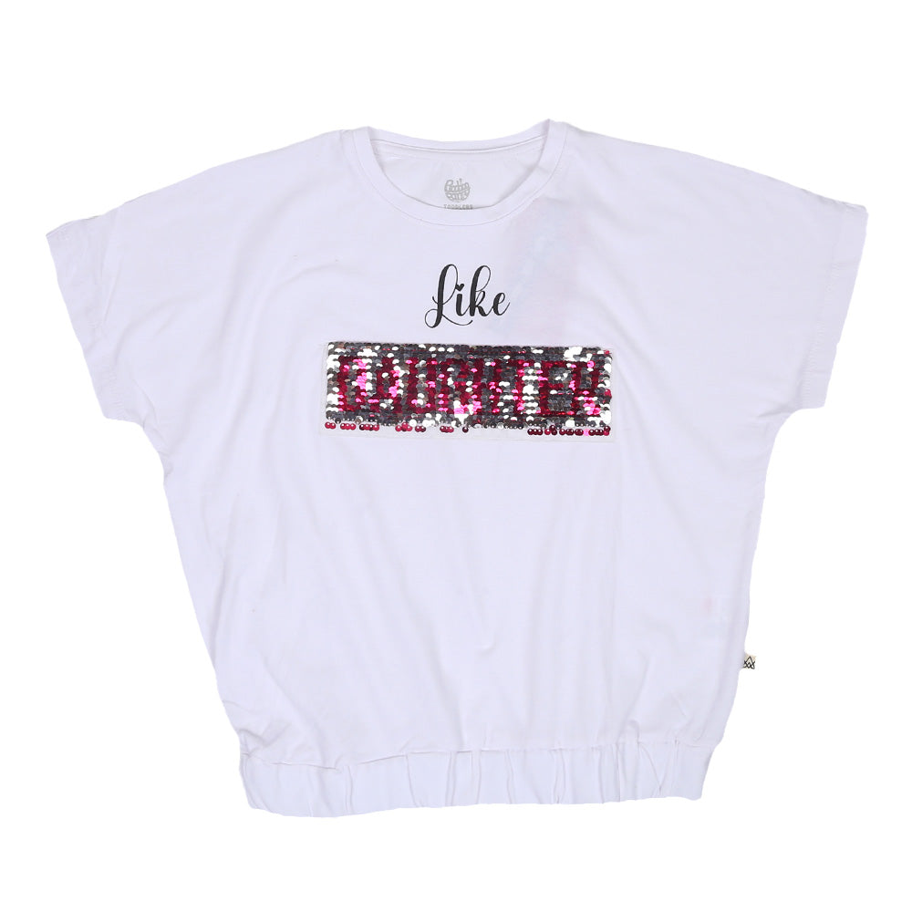 Girls T-Shirt Daughter - White