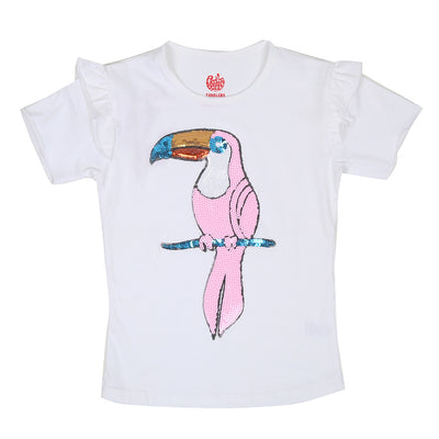 Girls T-Shirt Tropi Cool - White