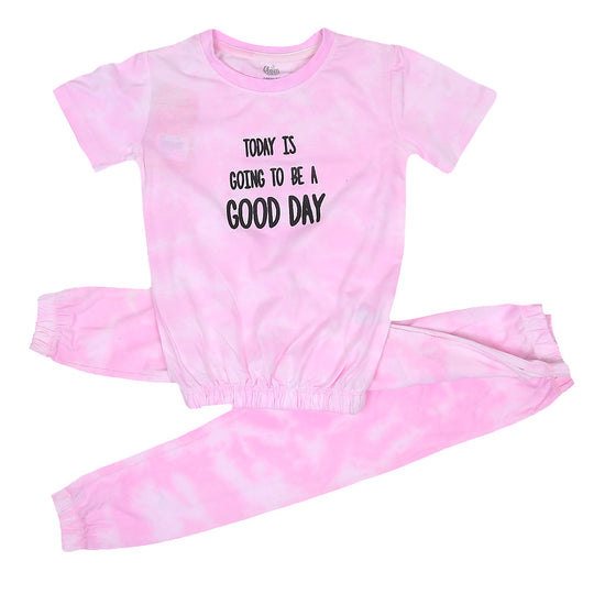 Girls 2 Piece Suit Good Day - Pink