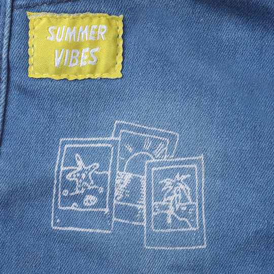 Infant Boys Denim Short Summer Vibes - DARK BLUE