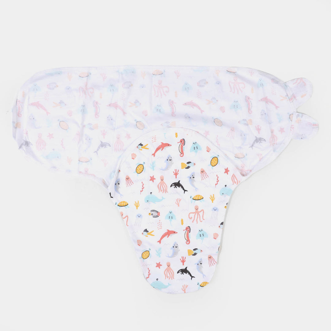 Infant Swaddle Marine - White