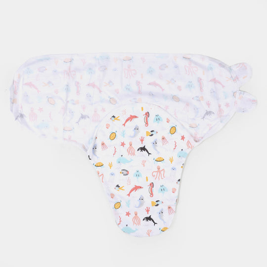 Infant Swaddle Marine - White
