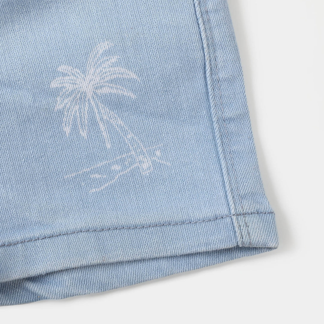 Infant Boys Denim Short Summer Vibes - LIGHT BLUE