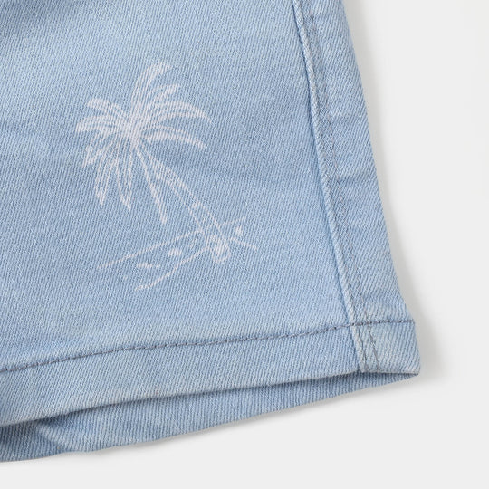 Infant Boys Denim Short Summer Vibes - LIGHT BLUE