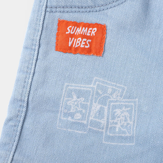 Infant Boys Denim Short Summer Vibes - LIGHT BLUE
