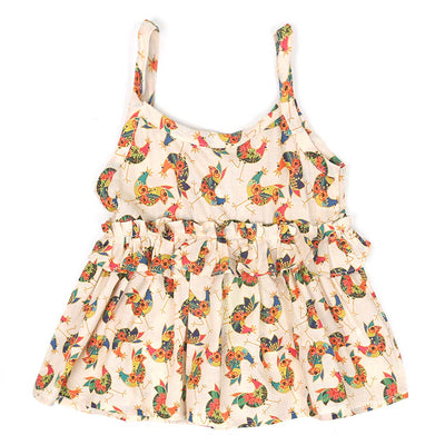 Infant Girls Cotton Frocks Cock-A Doodle-Doo - Multi