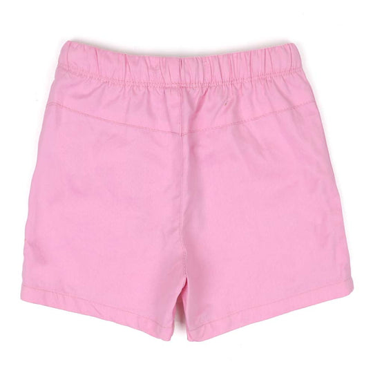 Catty Emb Cotton Short For Girls - Pink