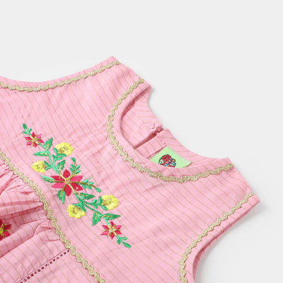 Infant Girls Jacquard 2PC Suit  Rani - Pink