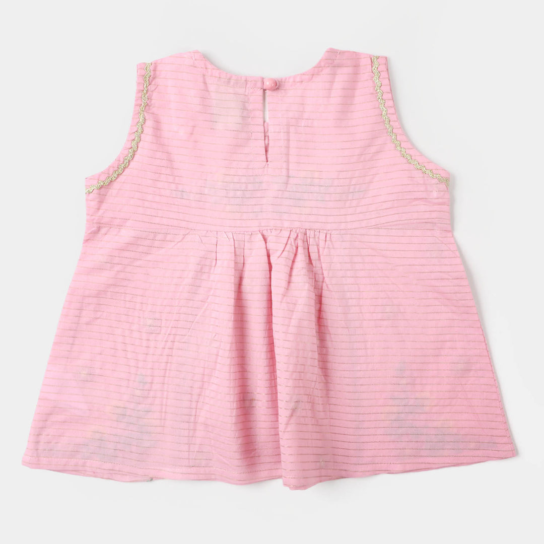 Infant Girls Jacquard 2PC Suit  Rani - Pink