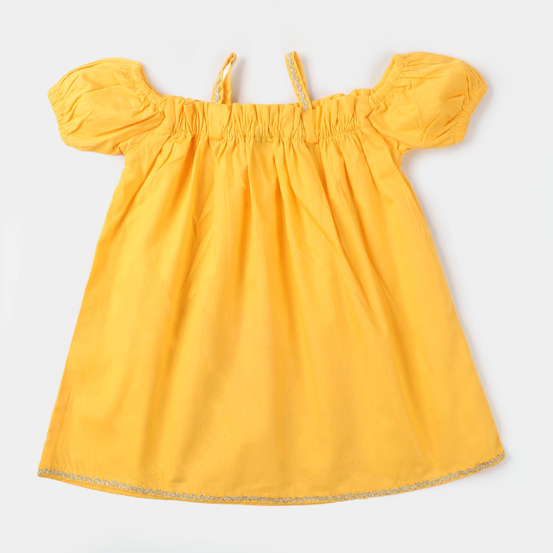 Infant Girls Cotton 2PC Suit Little Feast - Yellow