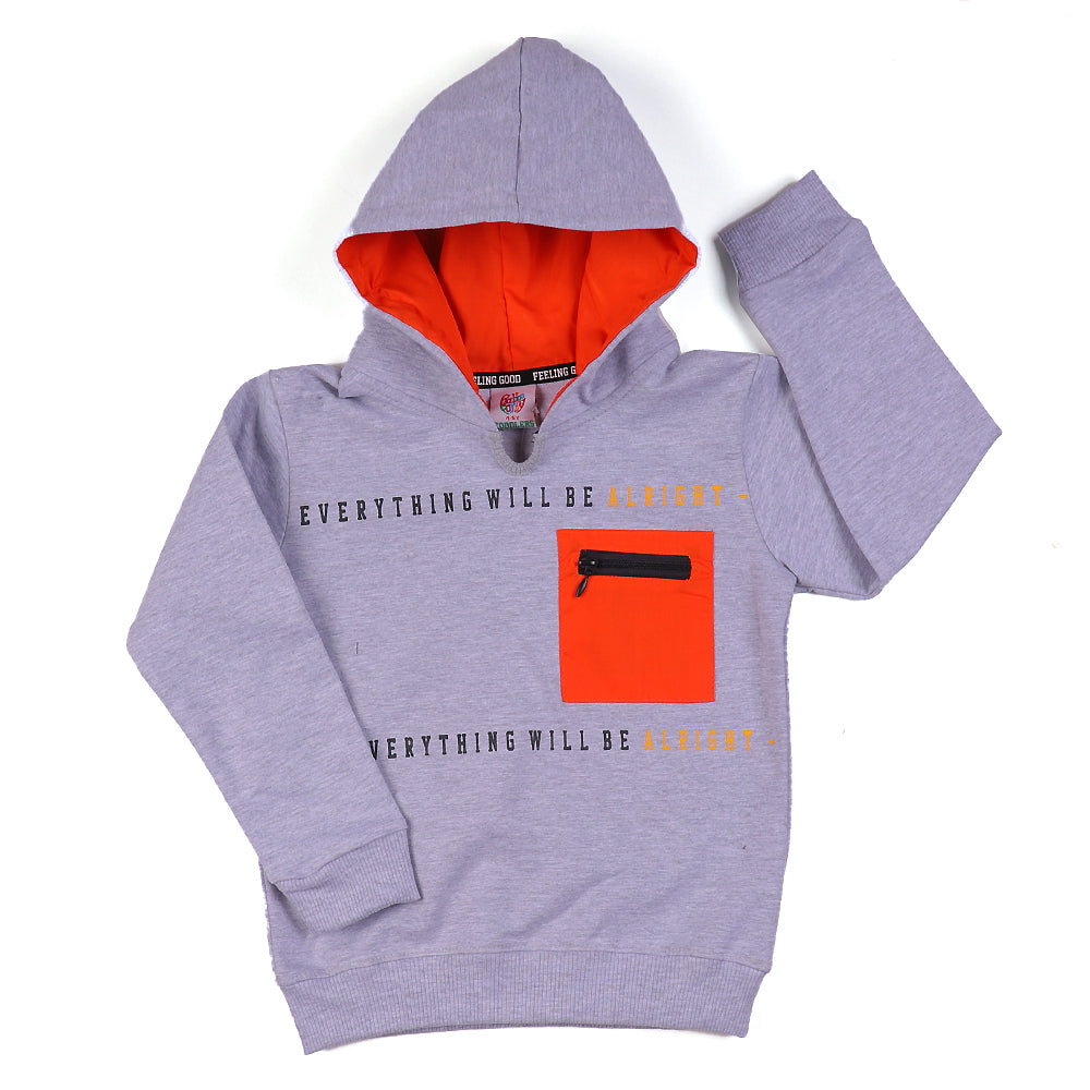 Alright Sweatshirt For Boys  - H.grey