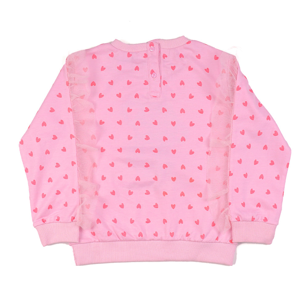 My Home Sweatshirt For Girls - Pink