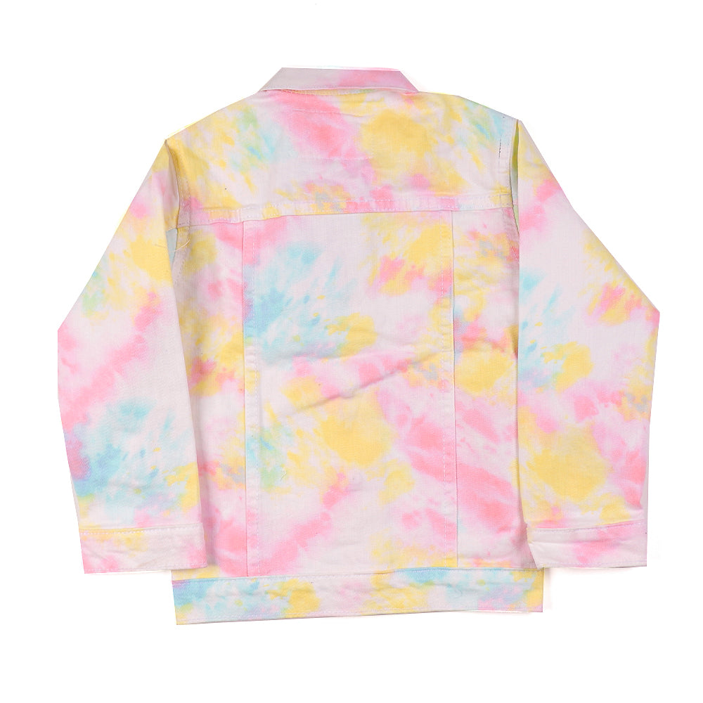 Fashion Girls Denim Jacket - Tie & Dye