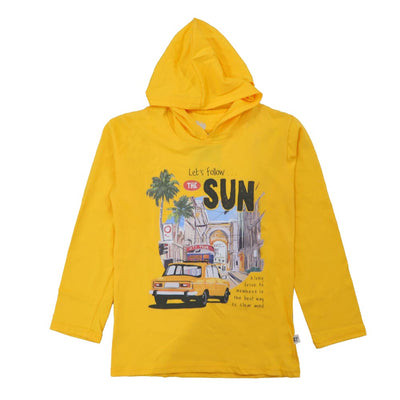 Hooded Jacket For Boys - Citrus